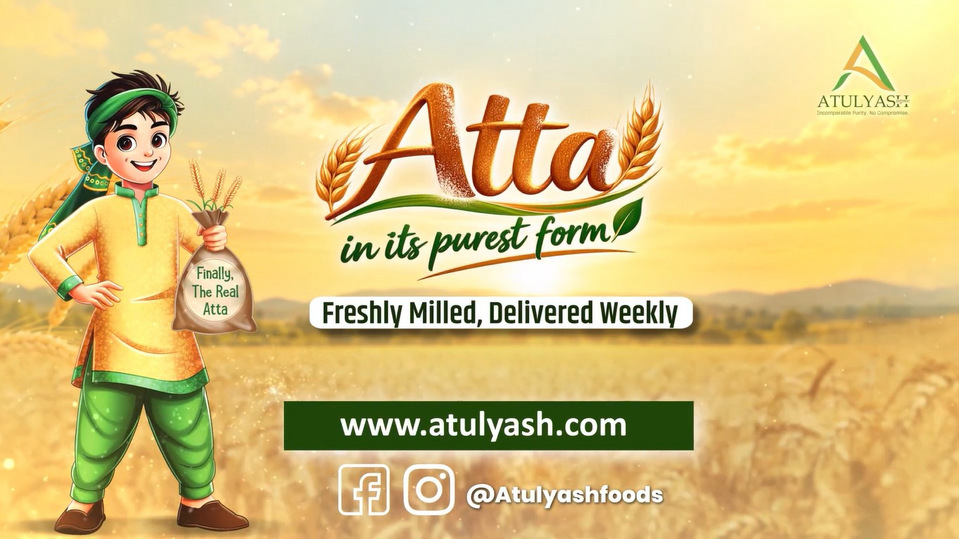 Atulyash atta in its purest form, freshly milled and delivered weekly
